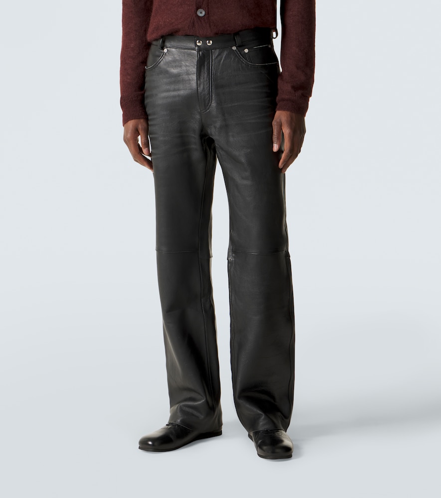 Carlson Cut straight leather pants