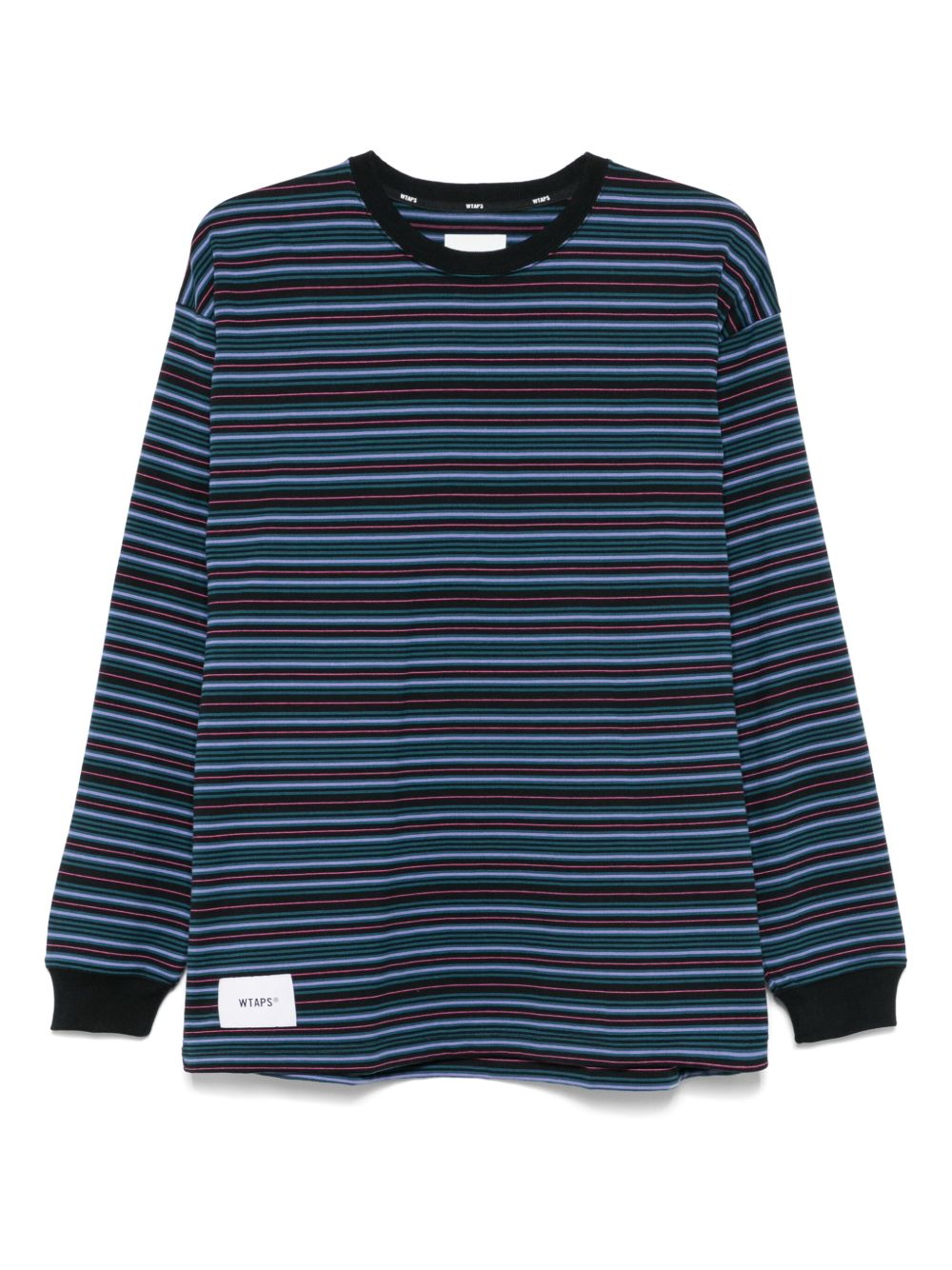 WTAPS striped T-shirt - Purple