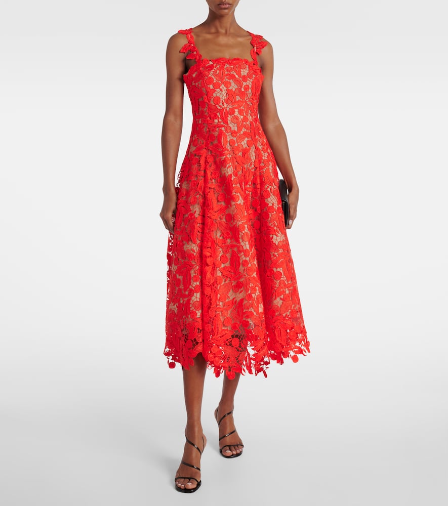 Guipure lace cocktail dress