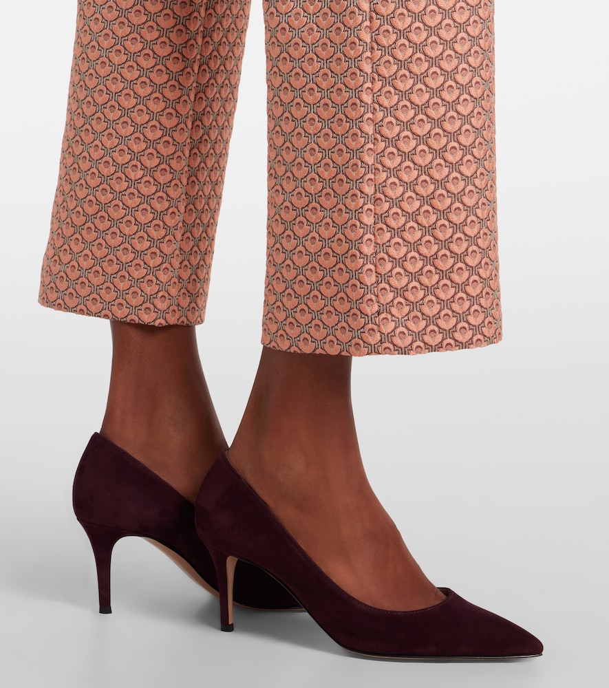 24/7 floral jacquard straight pants
