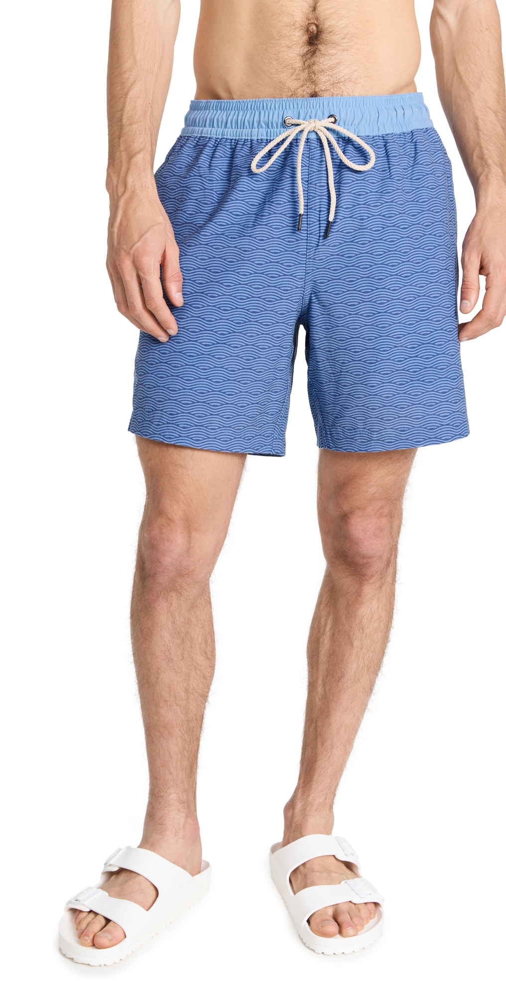 The Bayberry 7" Swim Shorts Blue Waves