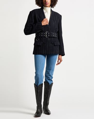 Woman Coat Midnight blue Size 8 Virgin Wool