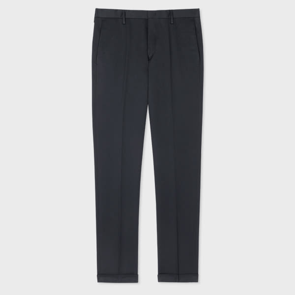 Slim-Fit Dark Navy Cotton-Stretch Chinos Blue