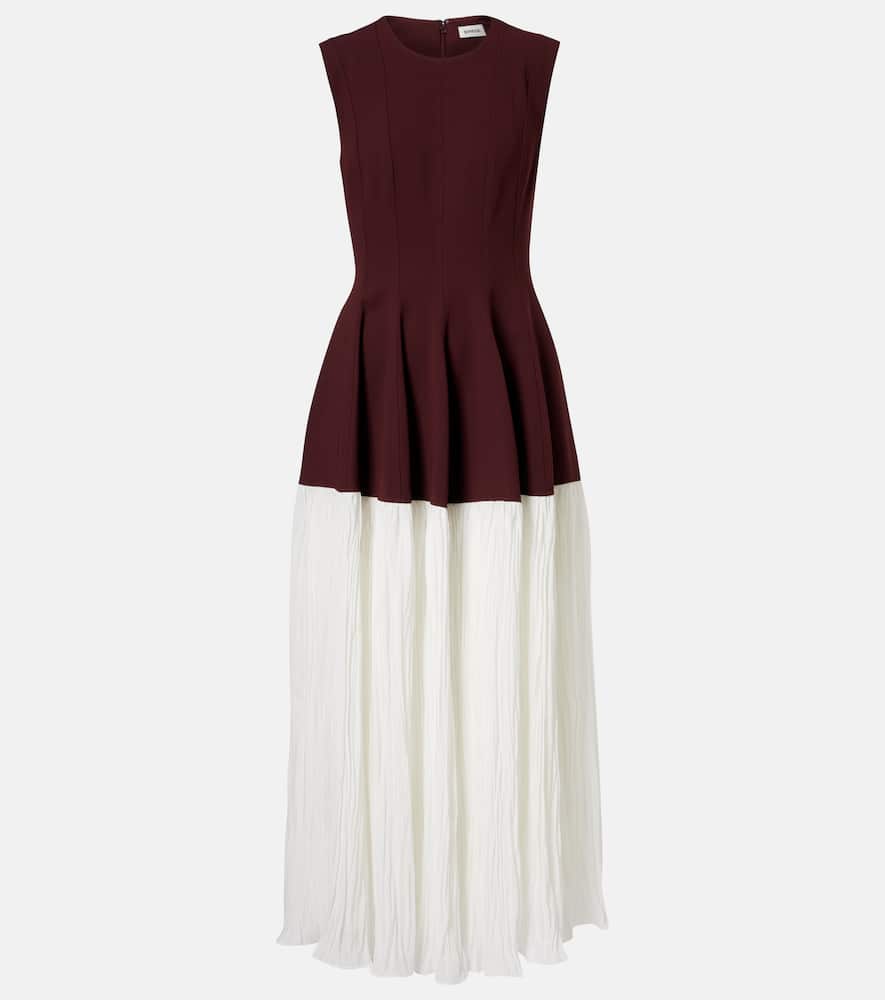 Raleigh crêpe and satin midi dress