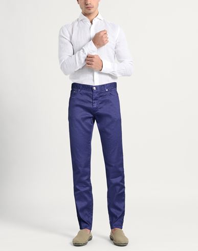 Man Pants Blue Size 30 Linen