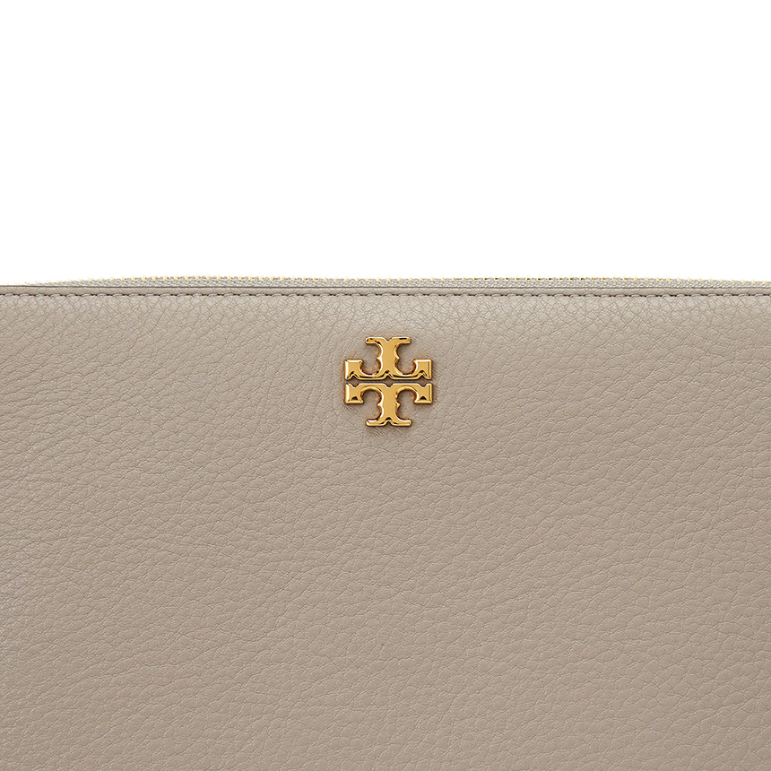 Kira Clutch In Grey Leather