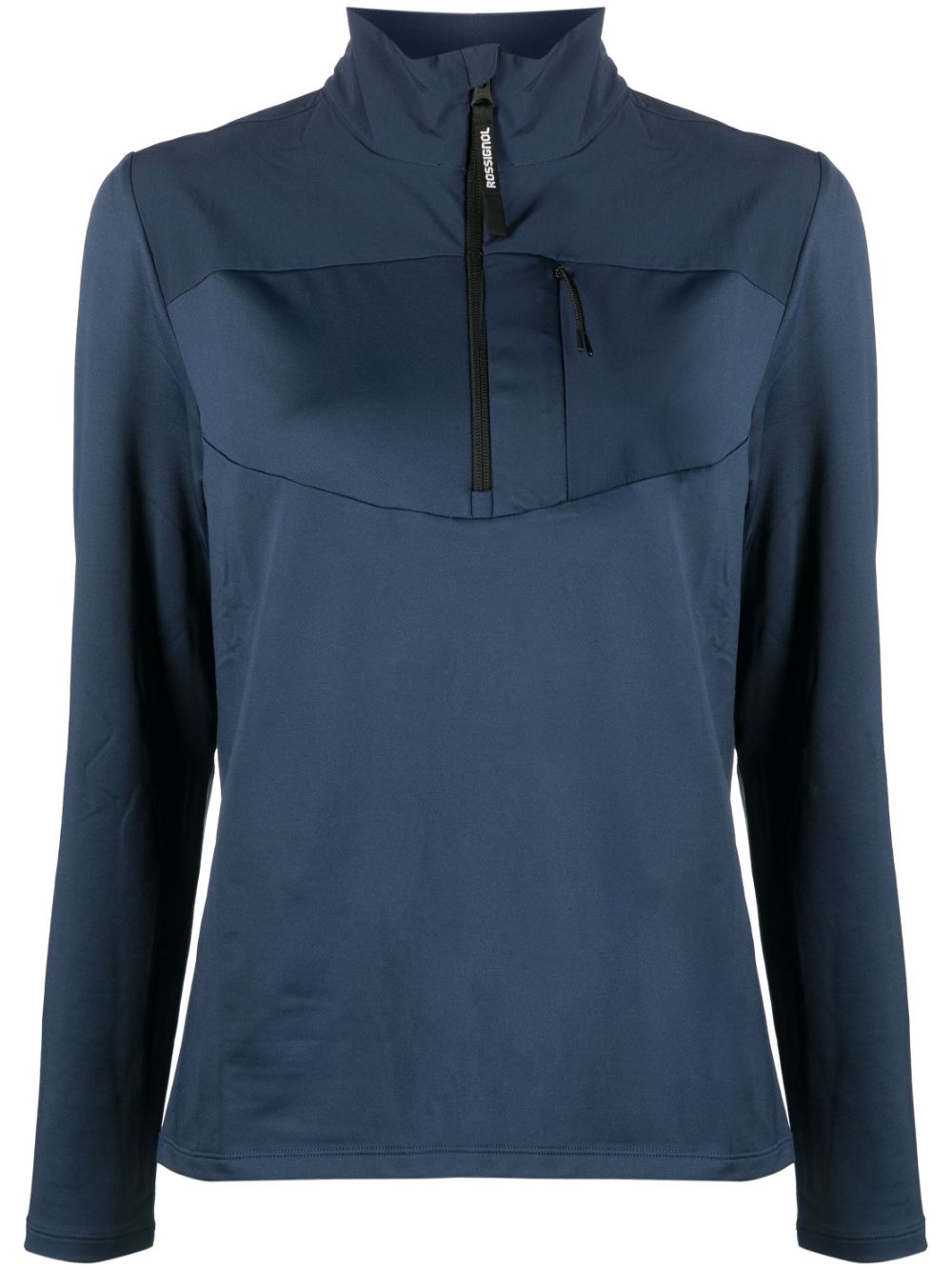 Panelled zip-up track jacket - Blue