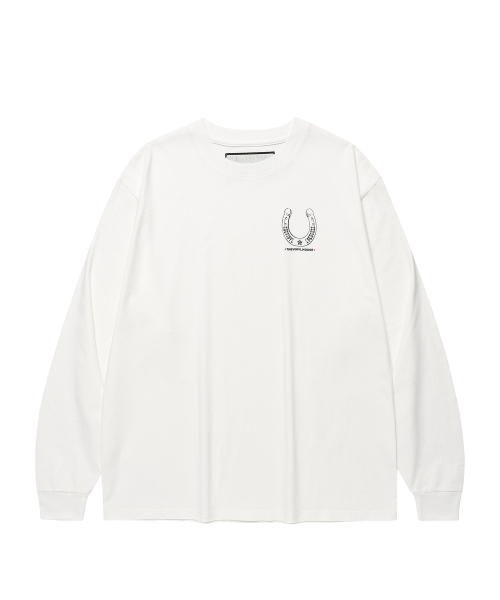 LUCKY HOUSE LS TEE WHITE
