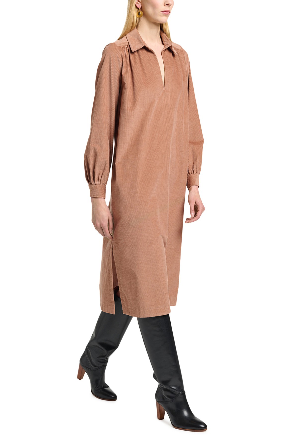 Vassilia dress with shirt collar