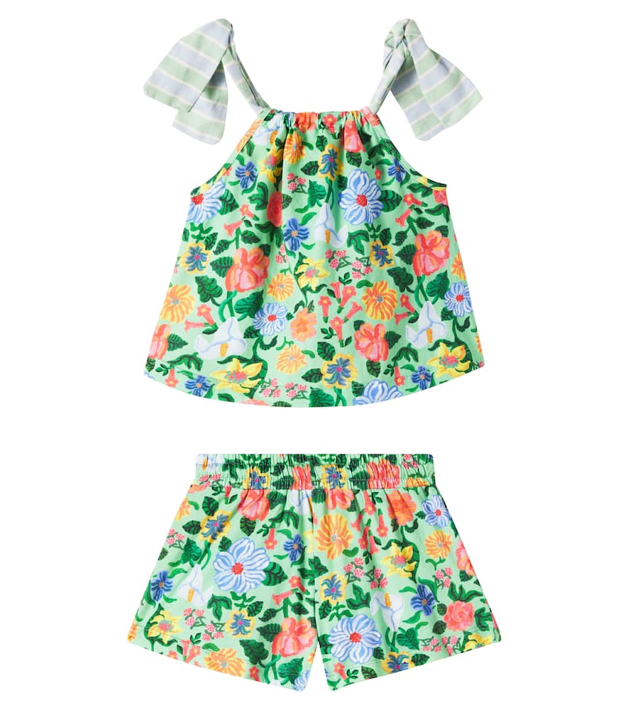 Fábula Floresceu cotton top and shorts set