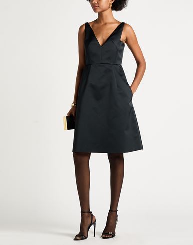 Woman Midi dress Black Size 4 Polyester