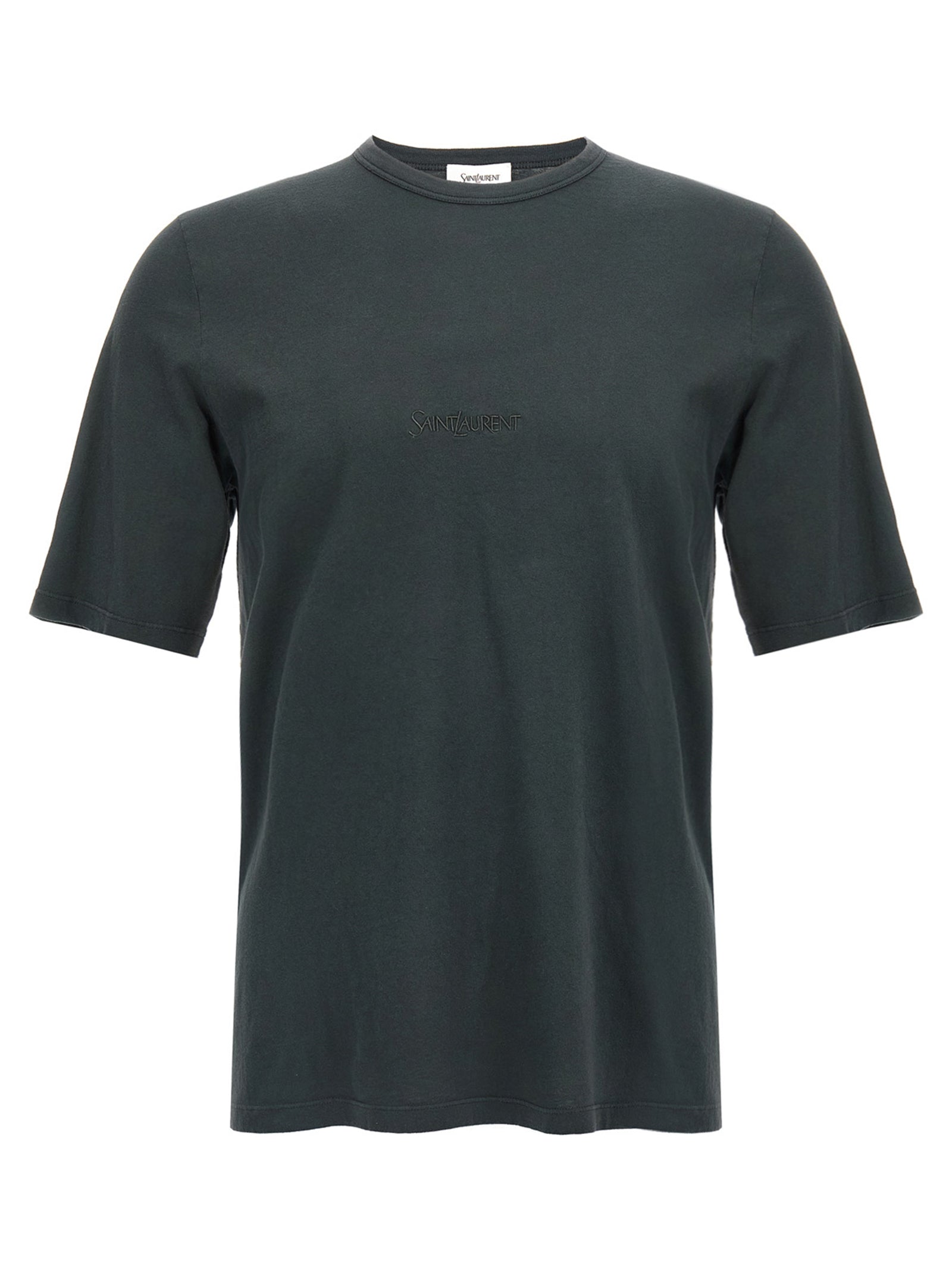 Logo-Embroidered Cotton T-Shirt — Black