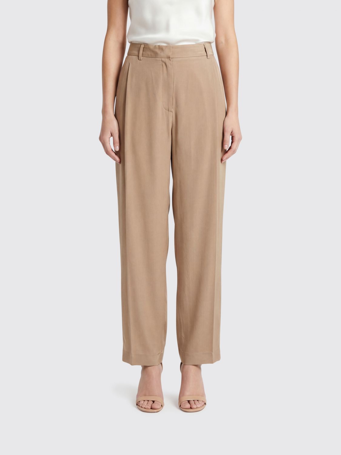 Pants Woman color Beige