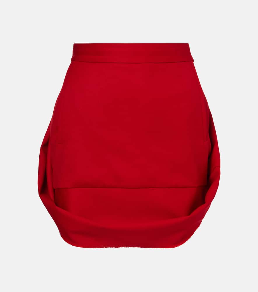 Mini Frame wool miniskirt
