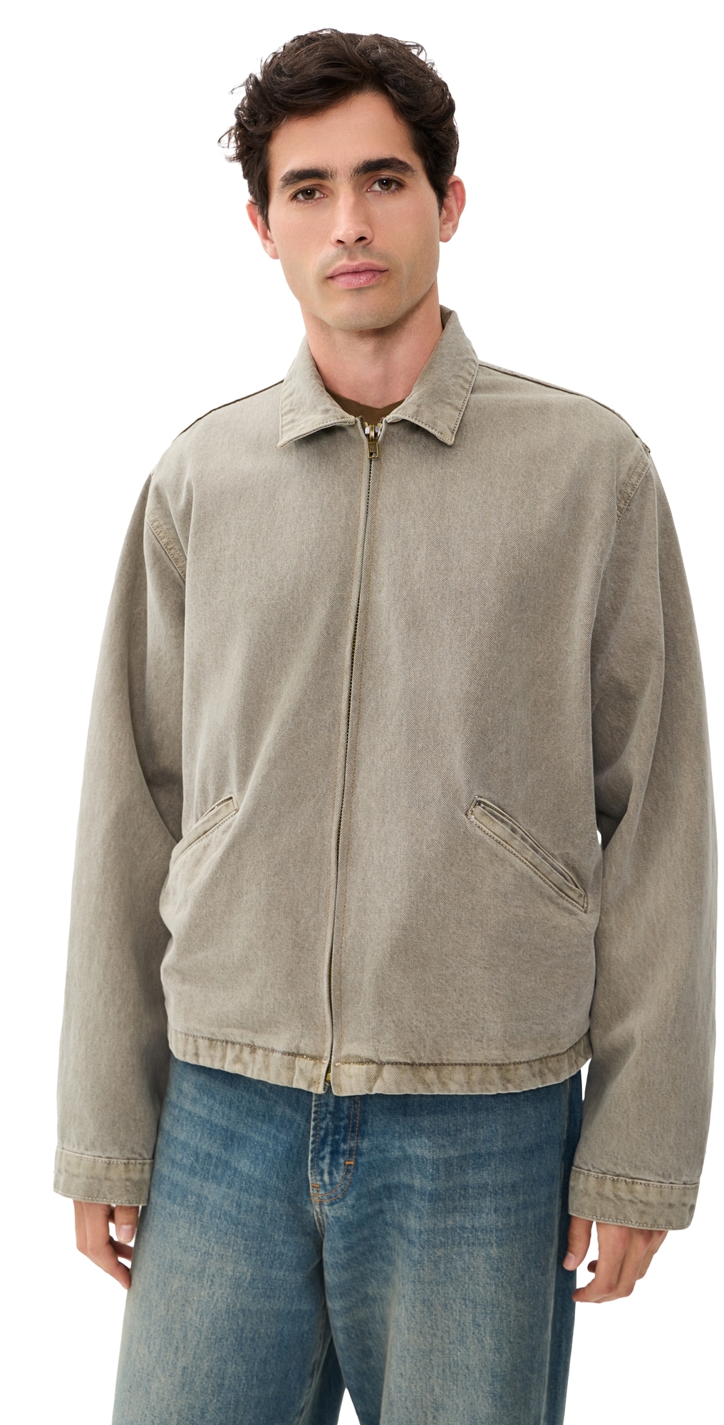 Zed Zip Twill Jacket Moss