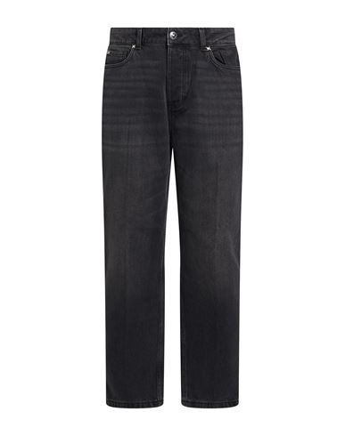 Man Jeans Black Size 36 Cotton