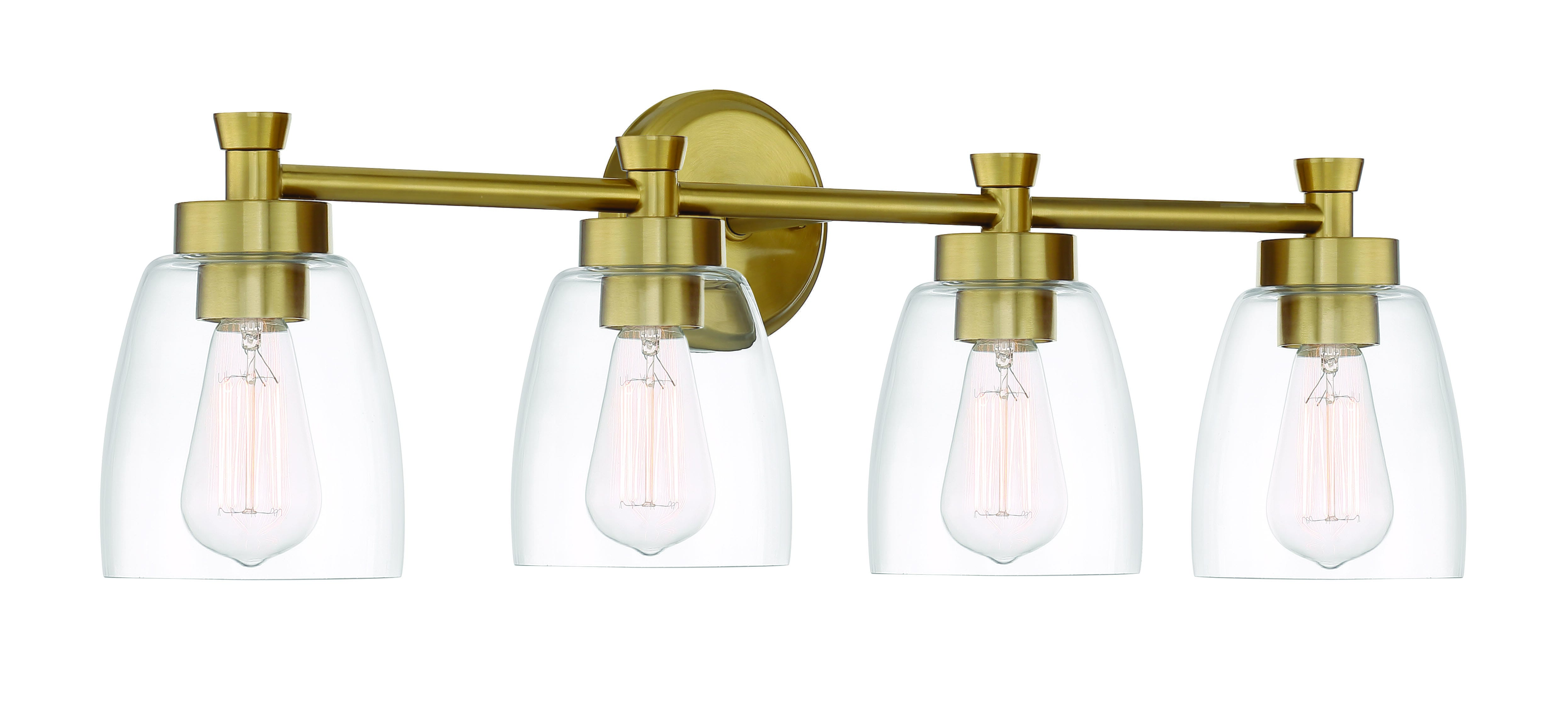 Henning 4-Light Bathroom Vanity Light in Satin Bra