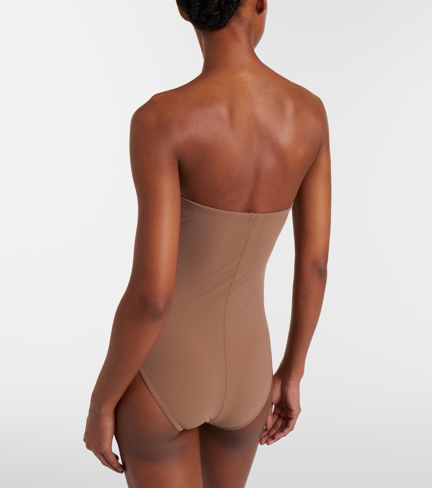 Tess floral-appliqué swimsuit