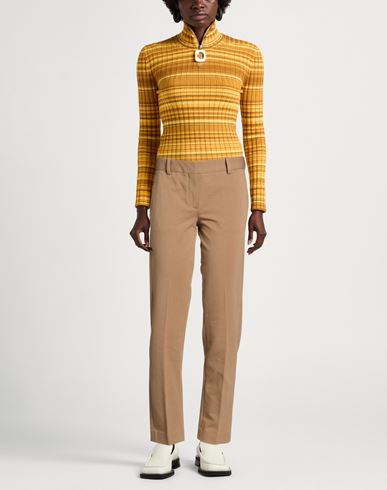 Woman Pants Light brown Size 4 Cotton, Lycra