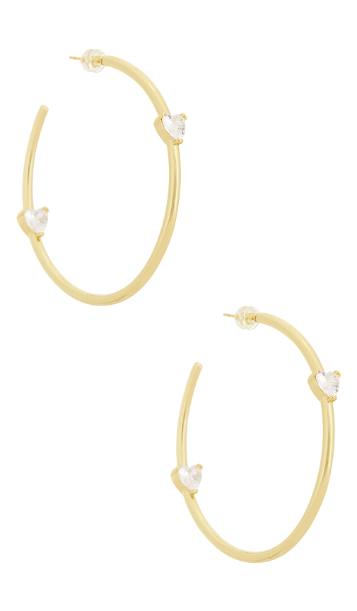 BRACHA Delta Hoops Eaarrings in Metallic Gold