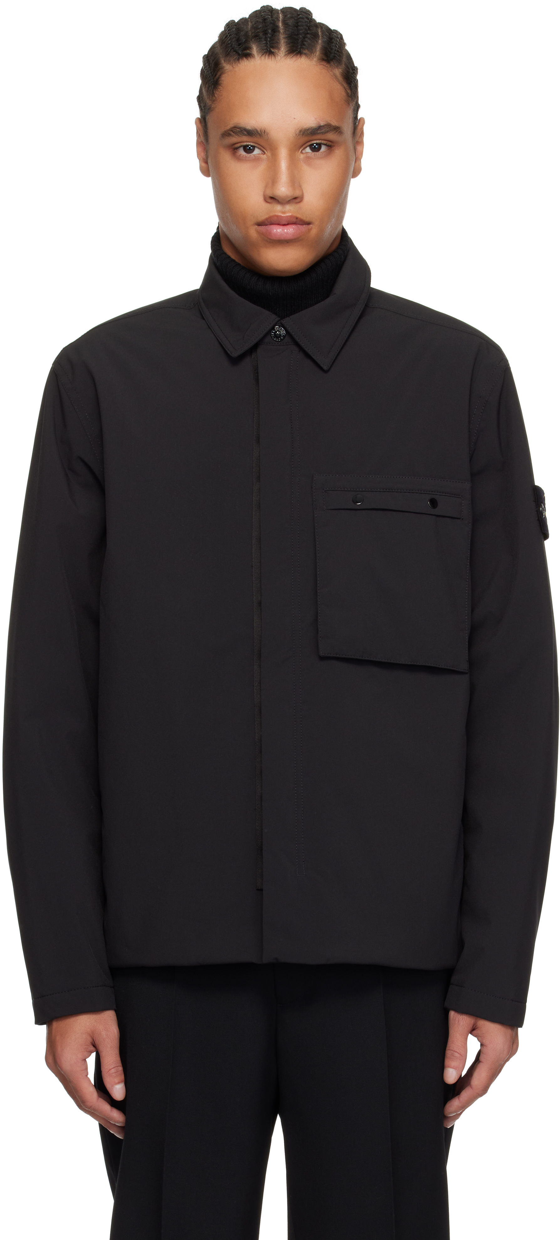 Stone Island ブラック Soft Shell-R PrimaLoft Insulated ジャケット