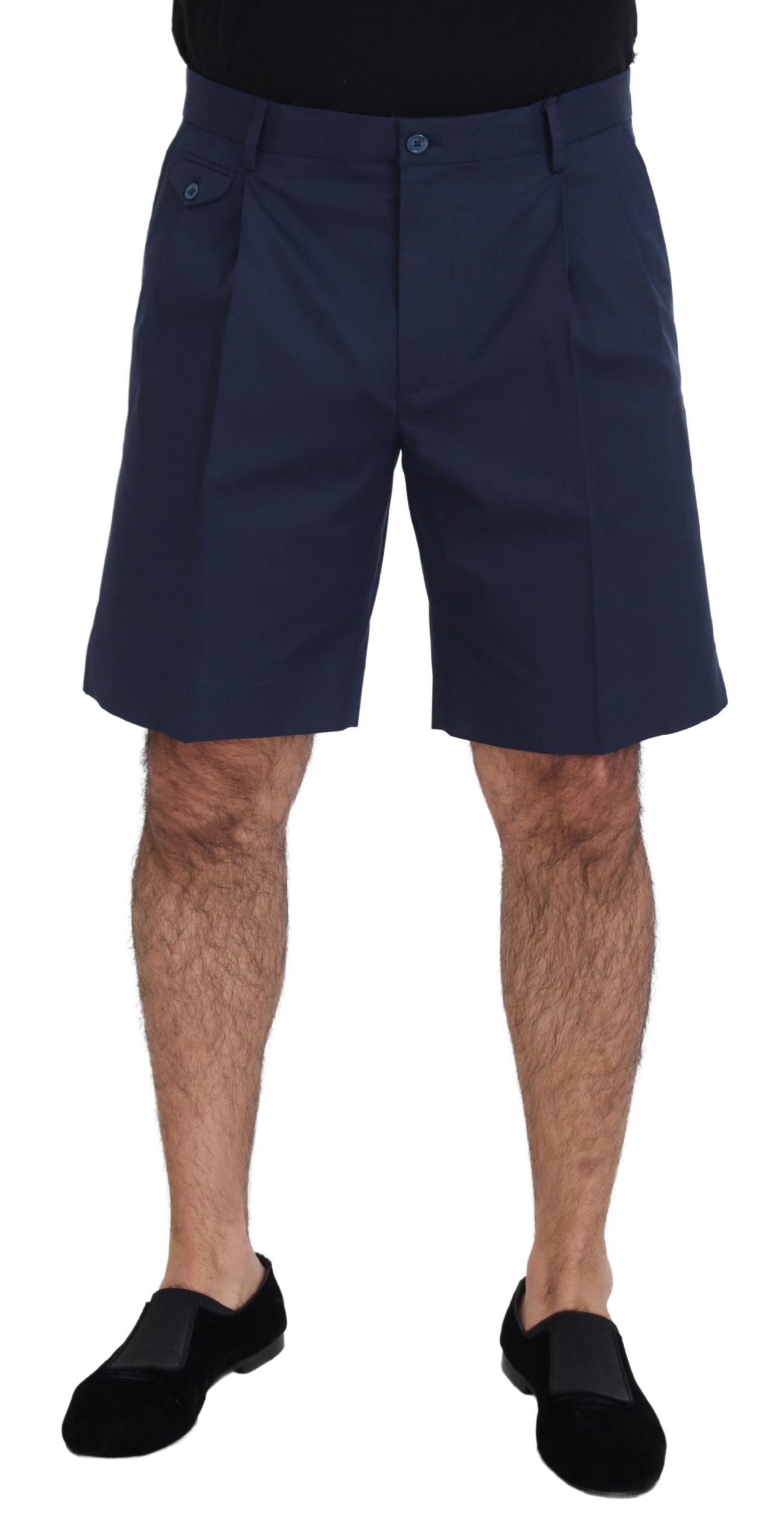 Cotton Stretch Chino Shorts — Navy