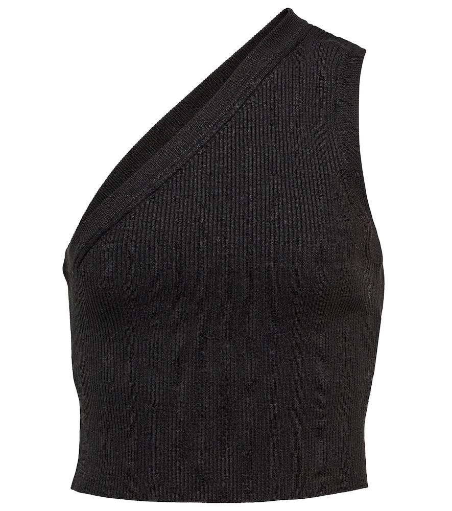La Maille Ascu cropped linen-blend top