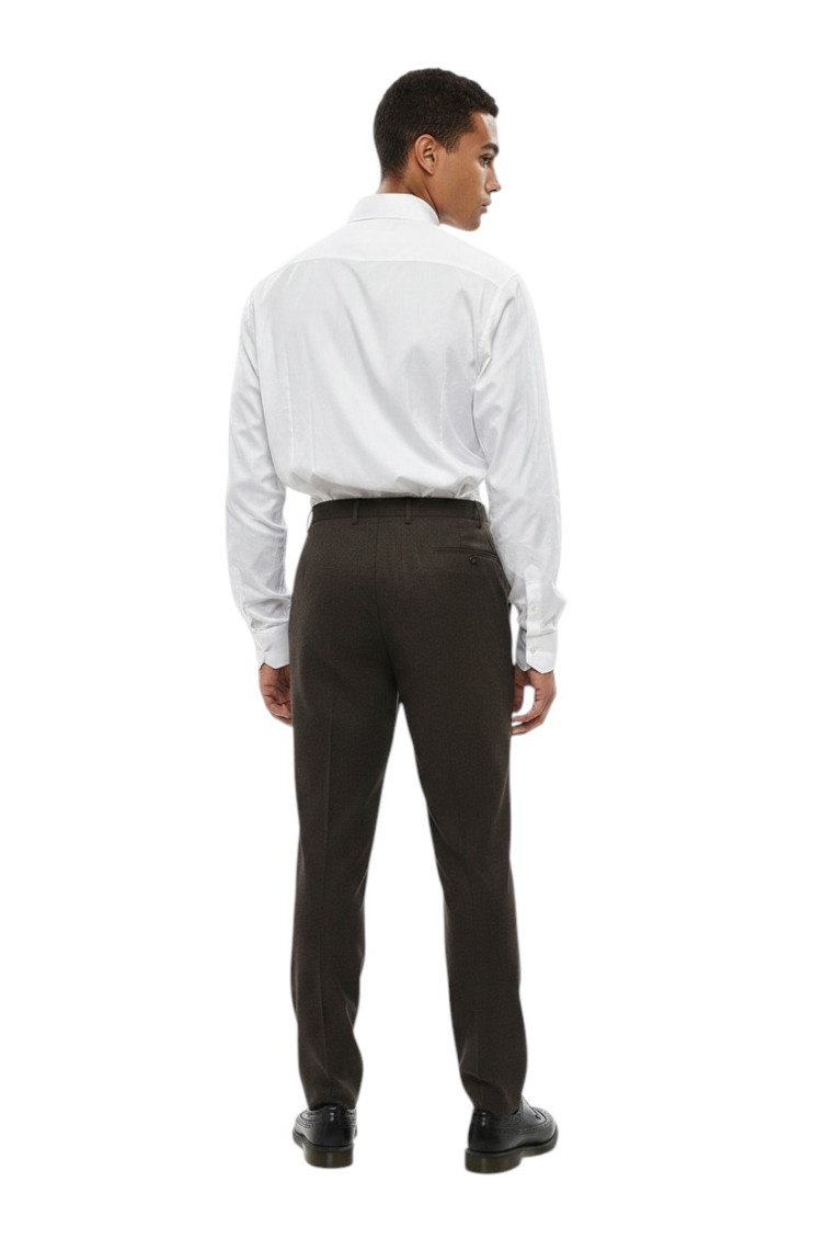 Grey Flat Front Trousers