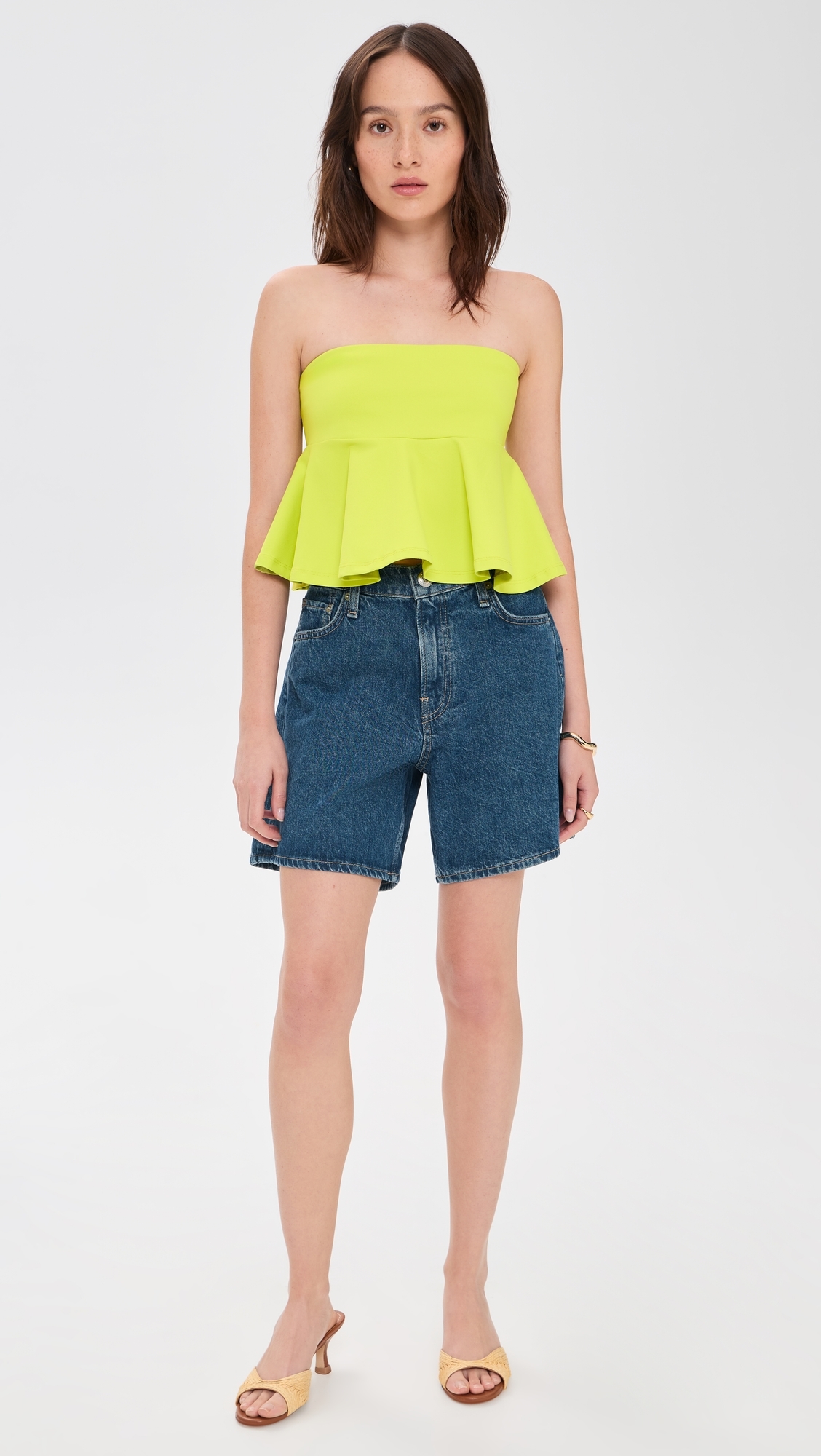 Tube Flare Top Chartreuse