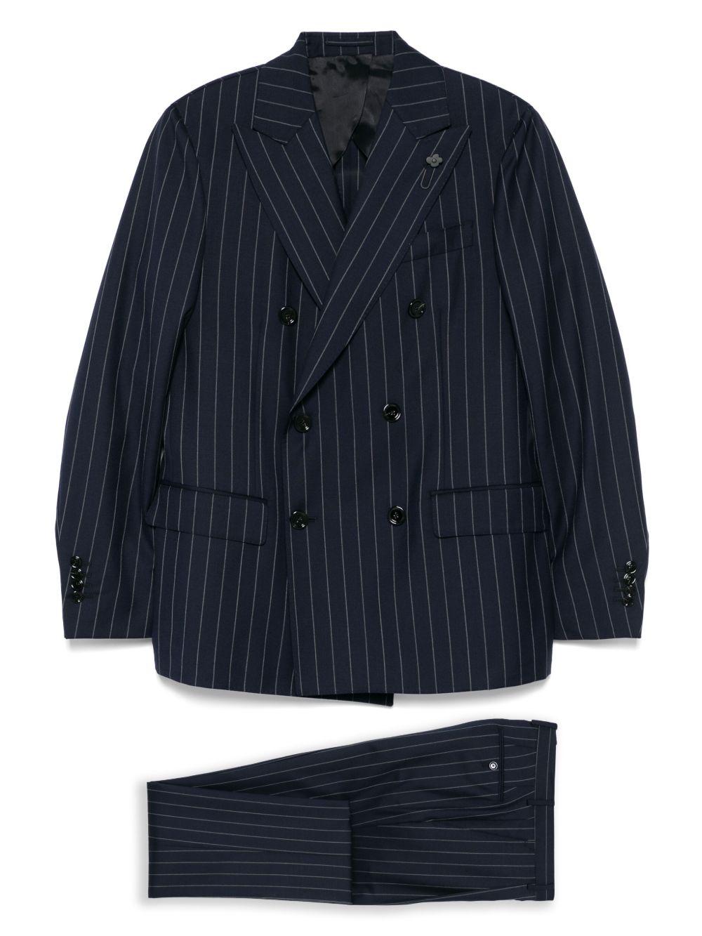 Lardini pinstriped suit - Blue