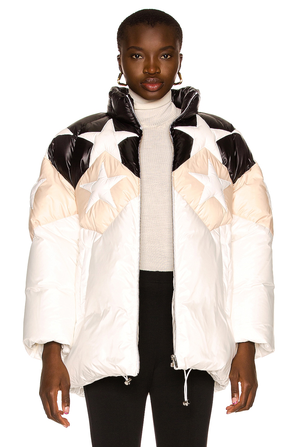 Miu Miu Star Down Jacket in White