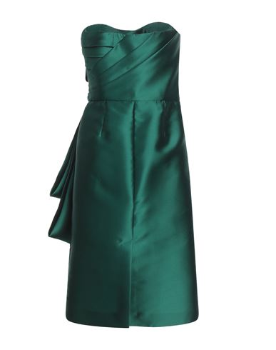 Woman Midi dress Emerald green Size 8 Polyester, Silk, Polyamide, Elastane