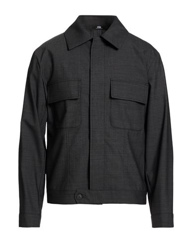 The Fine Essentials Man Jacket Charcoal Size 42 Virgin Wool, Elastane