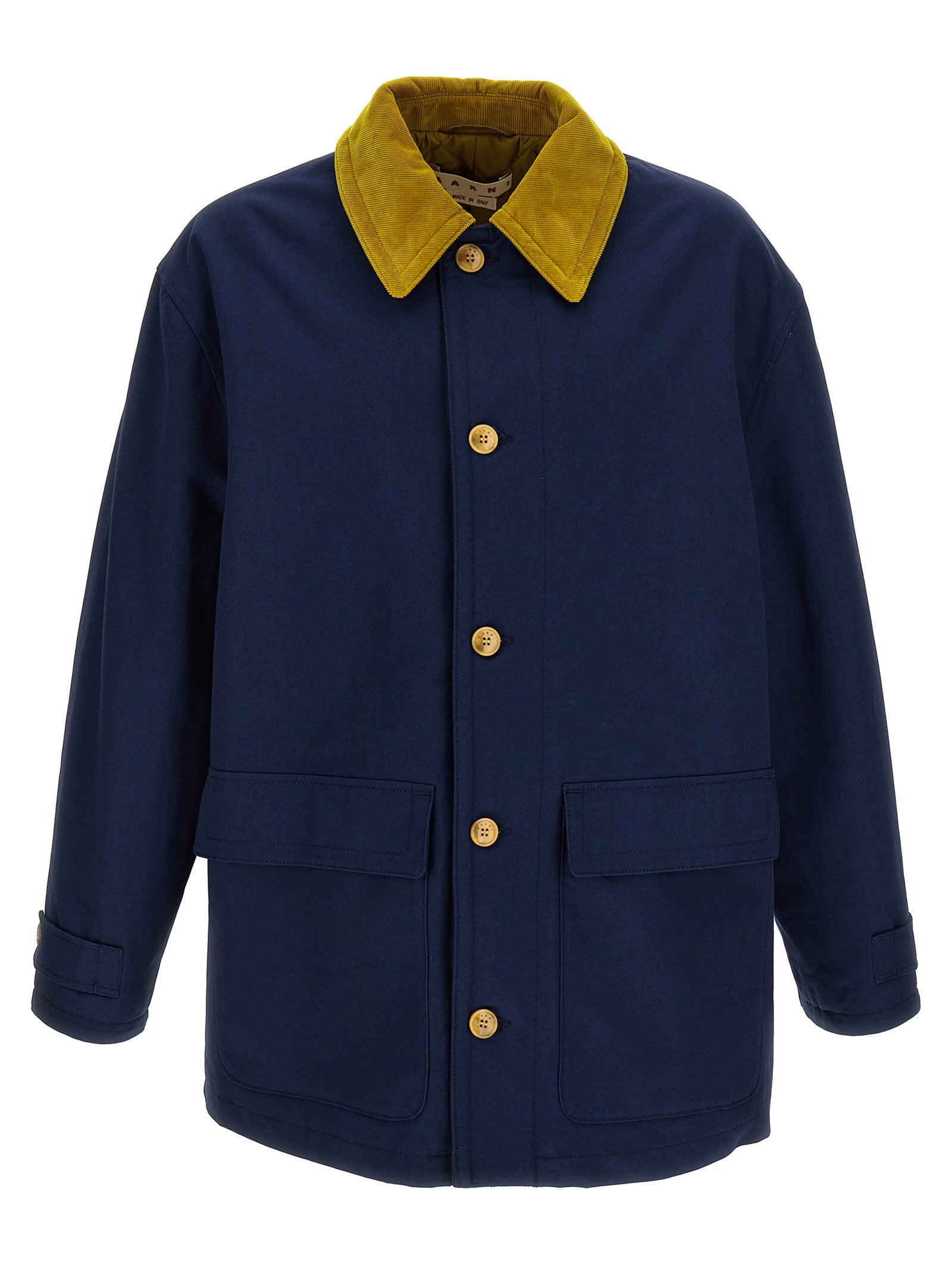 Organic Cotton Gabardine Parka — Navy