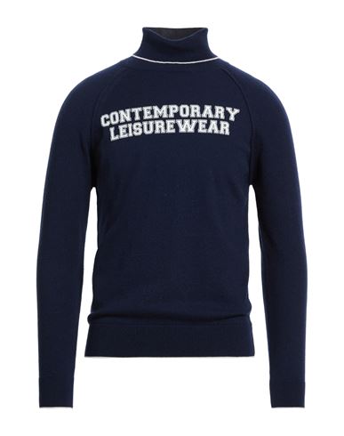 Man Turtleneck Navy Size XL Textile fibers