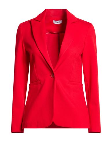 Woman Blazer Red Size 10 Viscose, Polyamide, Elastane