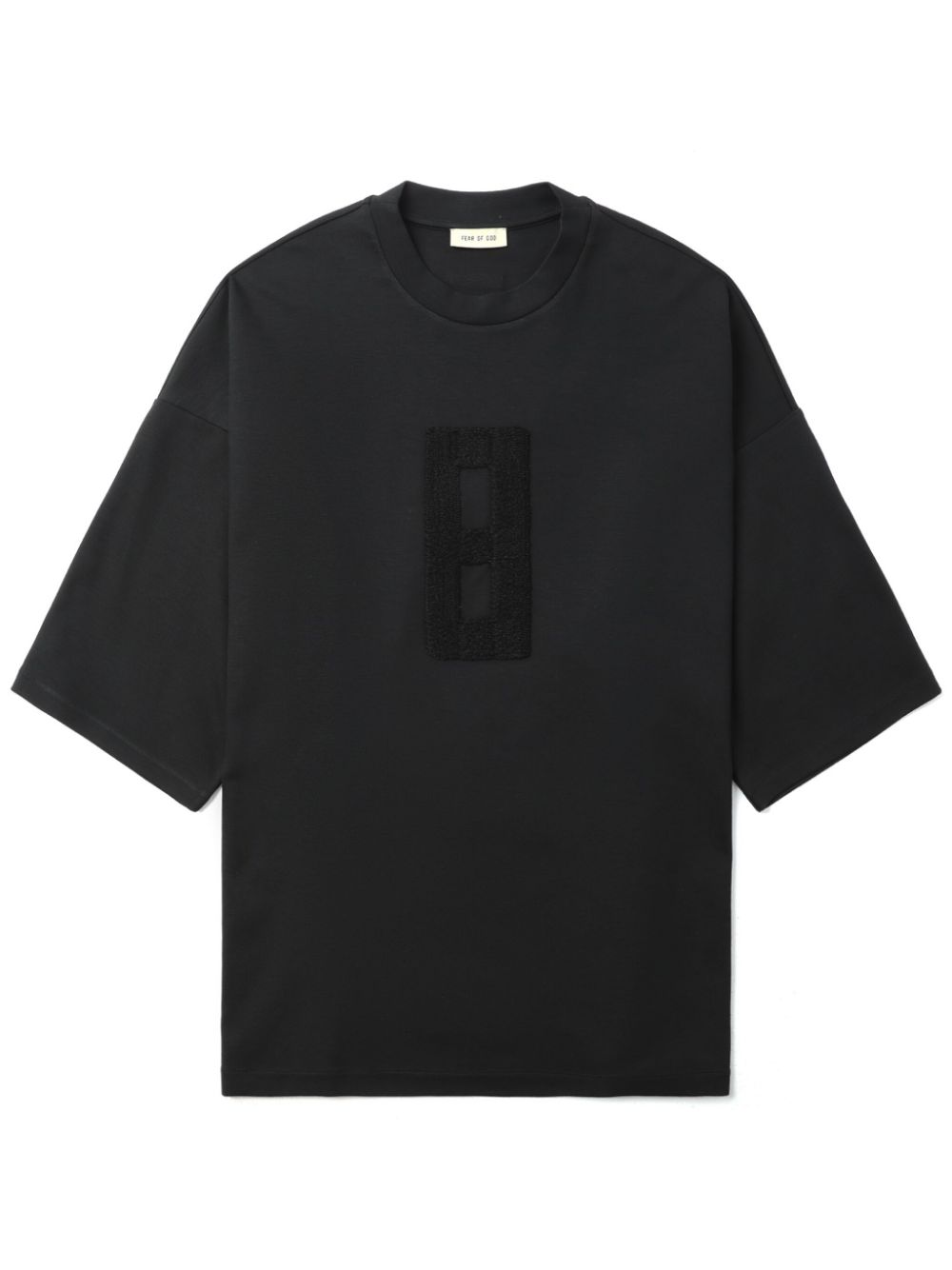 Embroidered 8 oversized T-shirt - Black