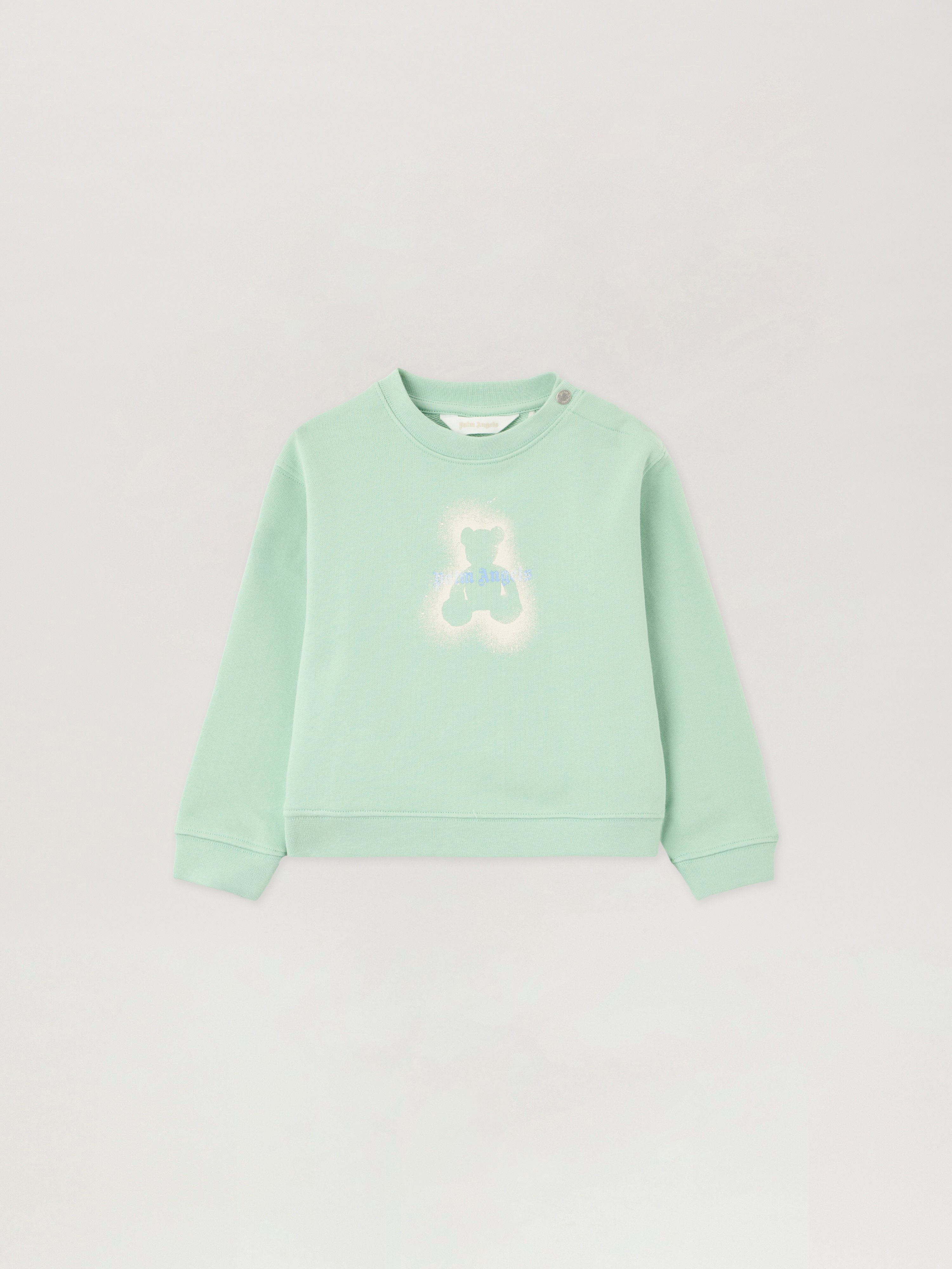 Spray Bear Crewneck Kids  Verde Chiaro/light Green