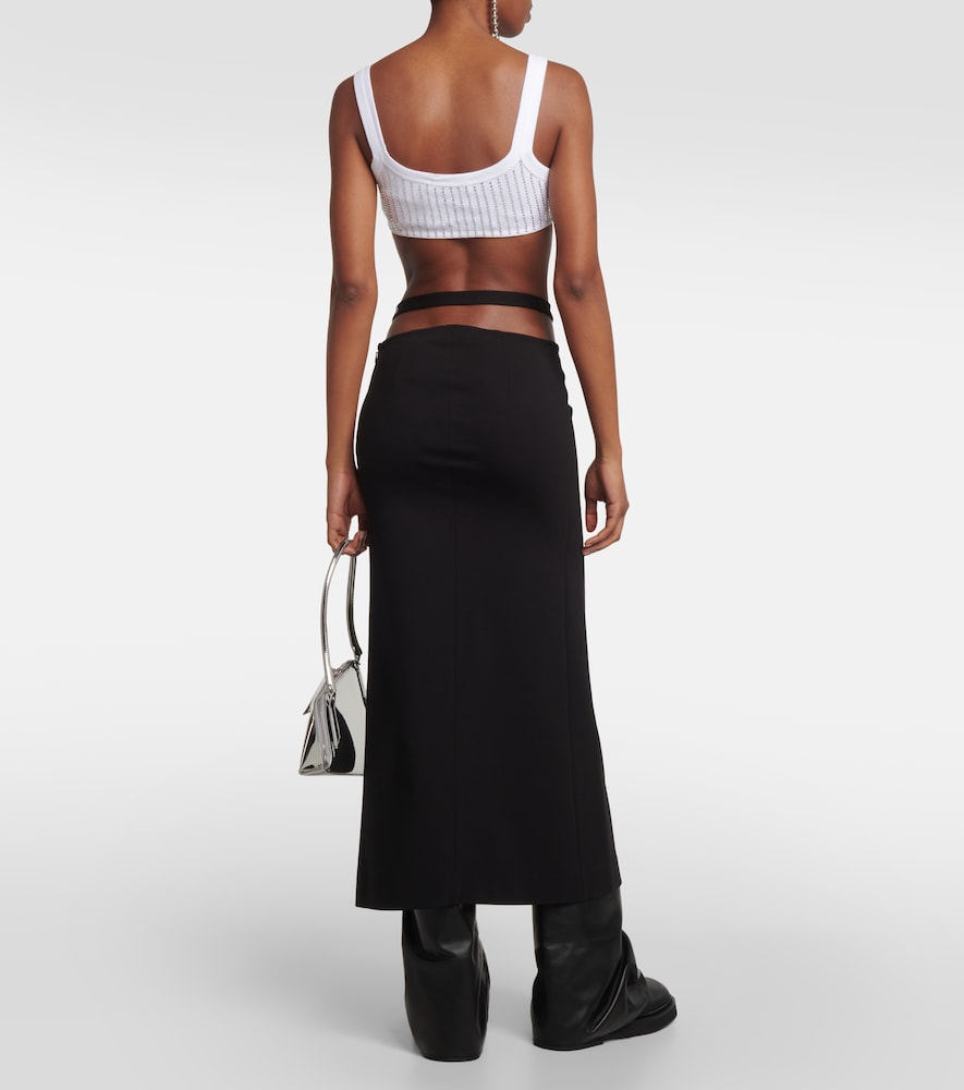 Cutout midi skirt