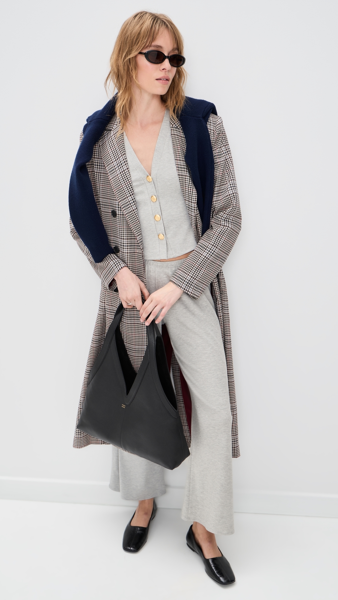 Mary Kate Ponte Cardigan Heather Grey