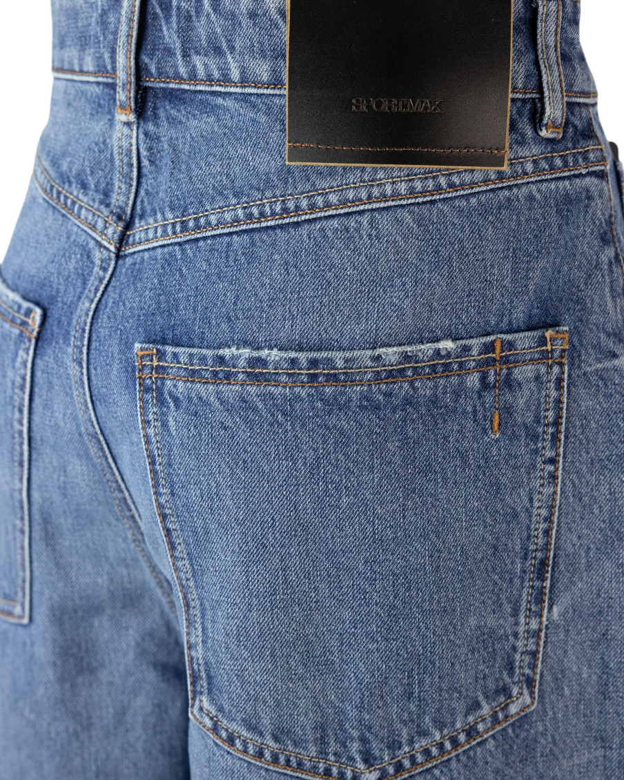 Blue Oversized Low Rise Jeans