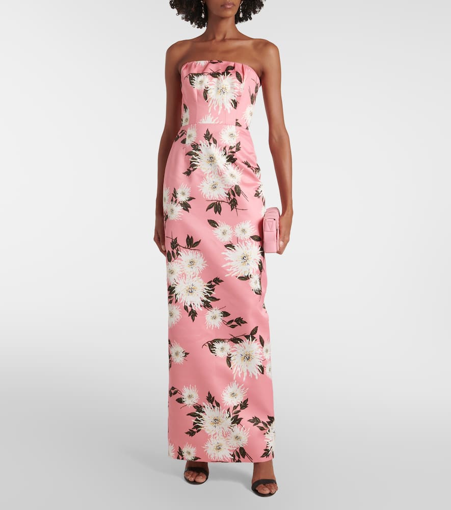Emine floral taffeta faille gown