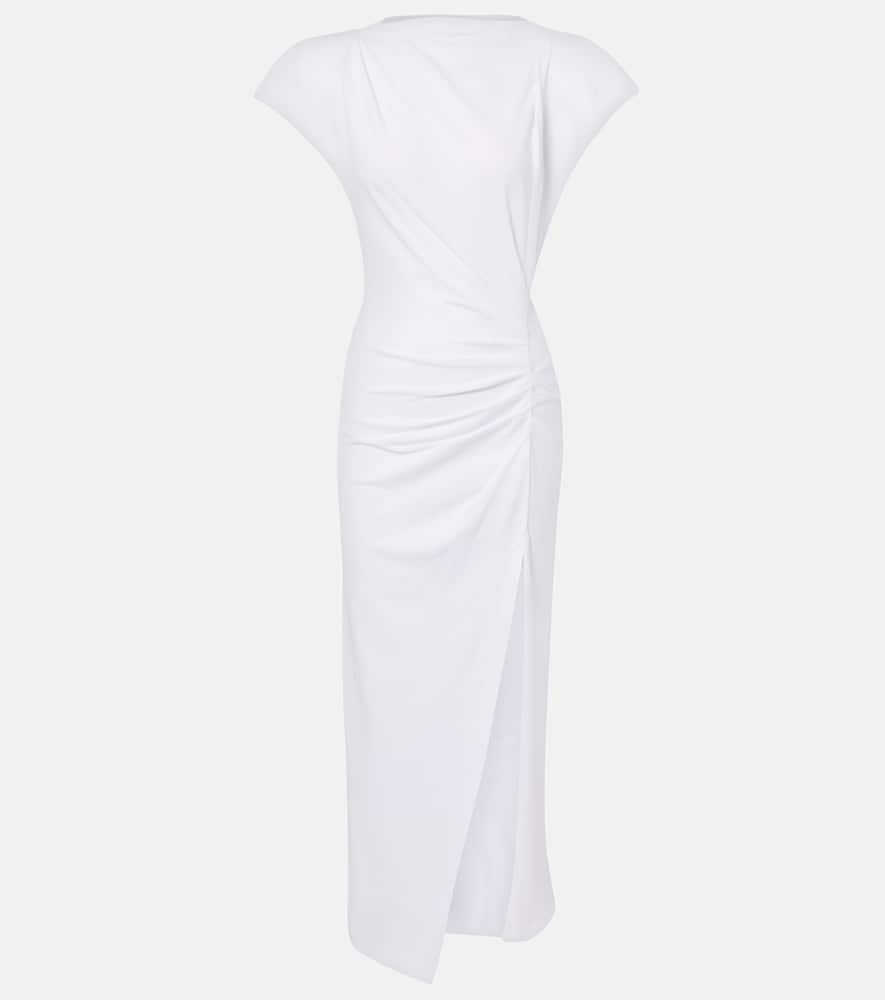 Nadela gathered cotton jersey maxi dress