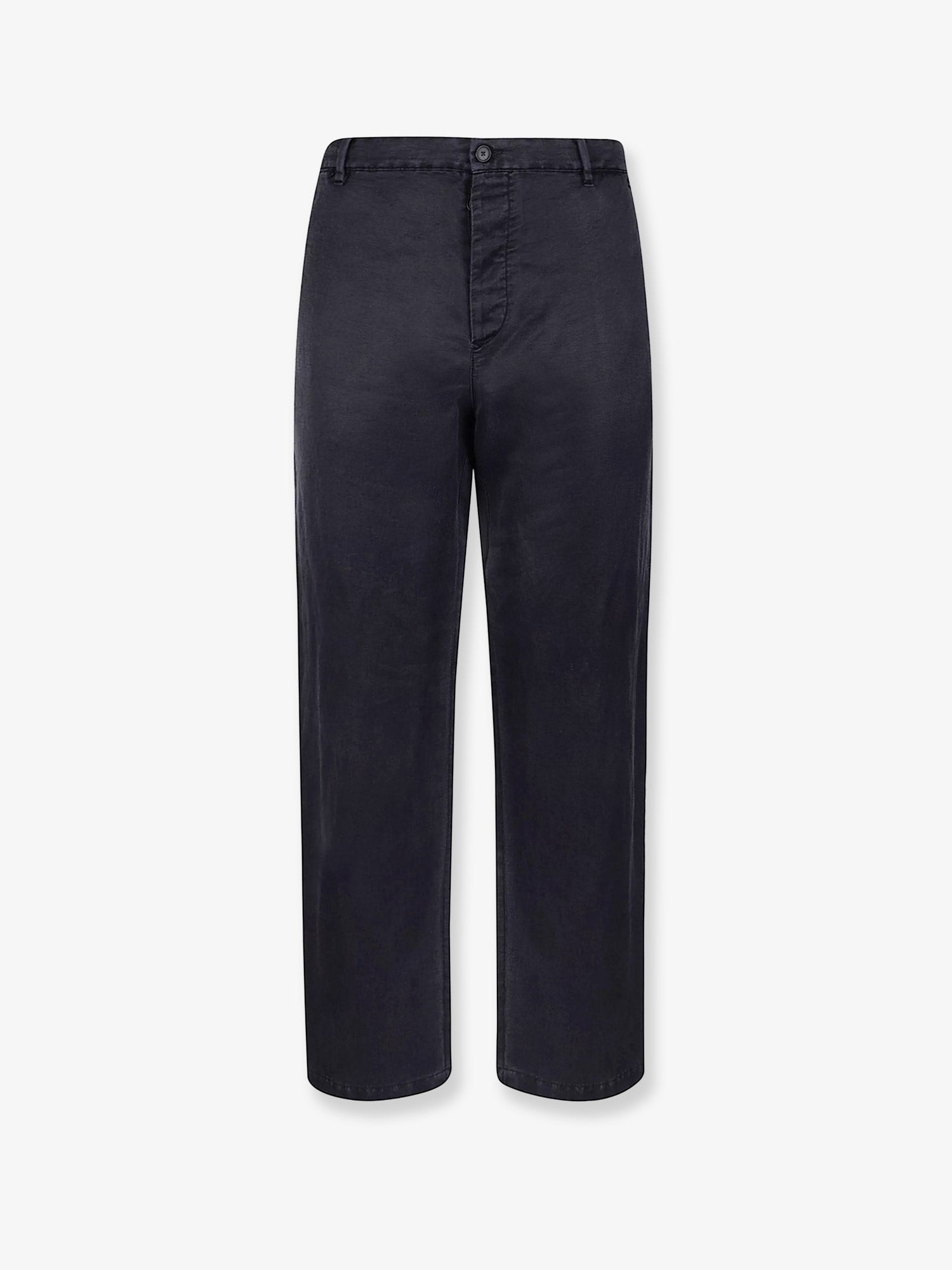 Silk Blend Trousers — Blue