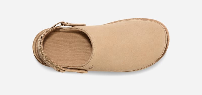 ® Women's Goldenstar Clog Suede Clogs in Sand