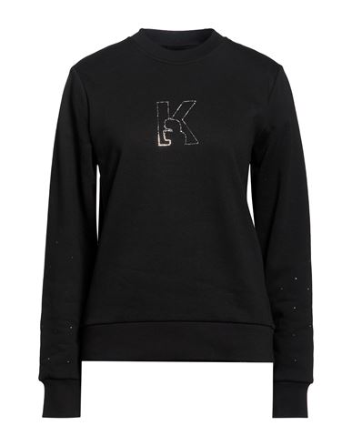 Woman Sweatshirt Black Size L Organic cotton