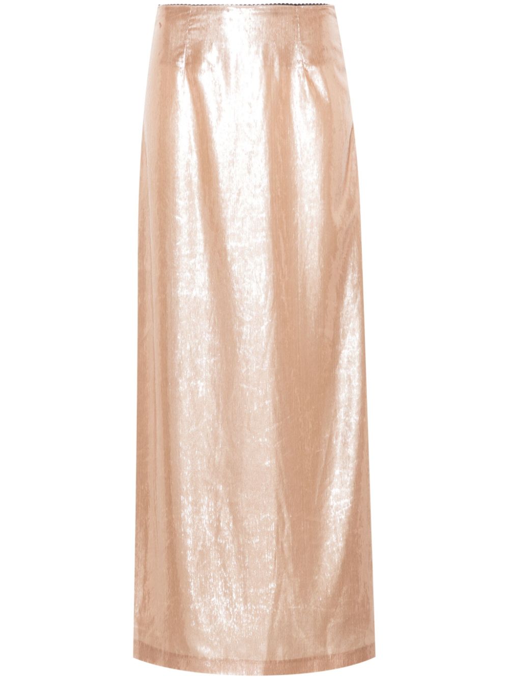 Fringed maxi skirt - Brown