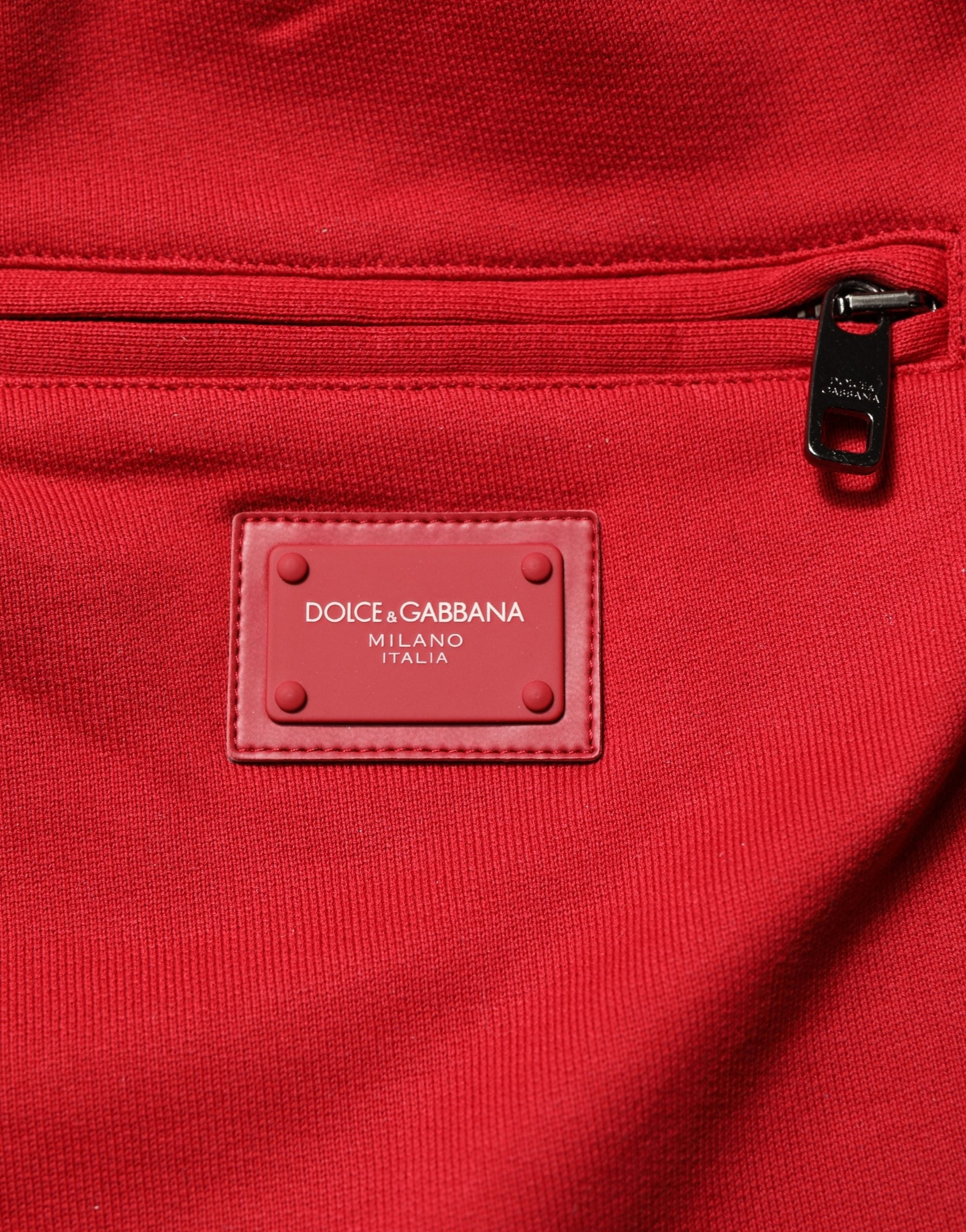 Logo Cotton Joggers — Red