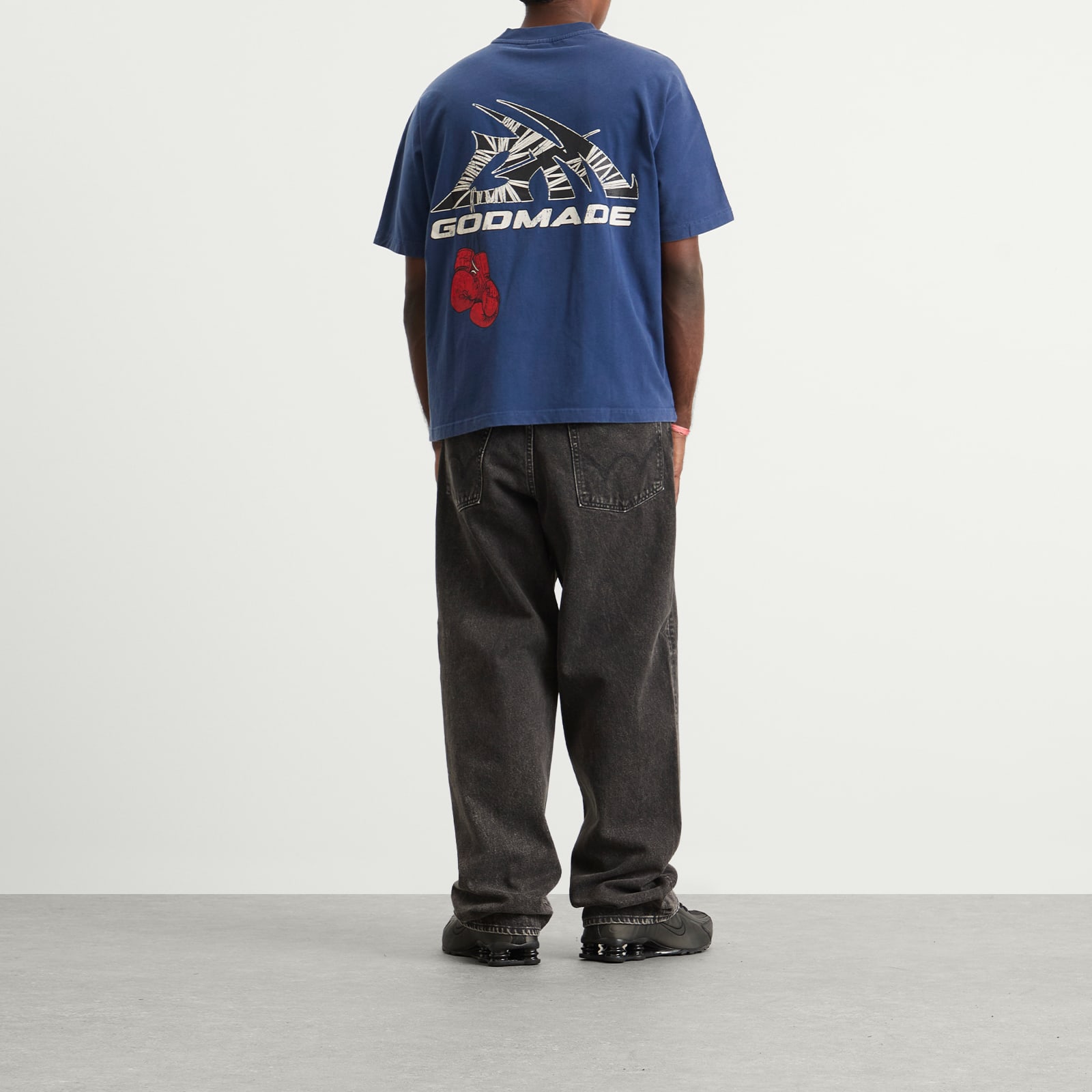 Men's GM Logo Wrapped T-Shirt Washed Blue
