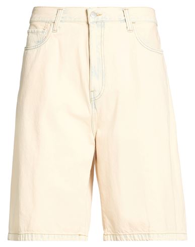 Man Denim shorts Beige Size 36 Cotton